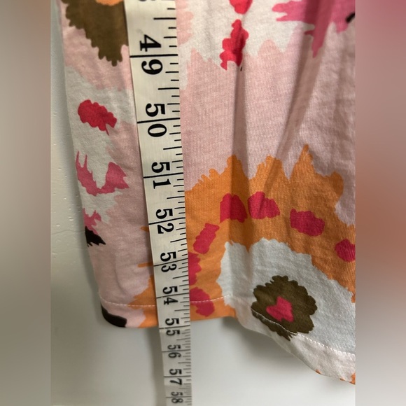 Madison 100% Pima Cotton Midi Dress Abstract Colorful Size L made in Peru - Picture 6 of 10